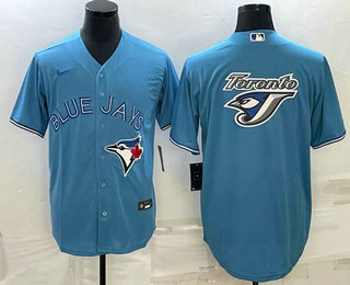 Men%27s Toronto Blue Jays Big Logo Light Blue Stitched MLB Cool Base Nike Jersey
